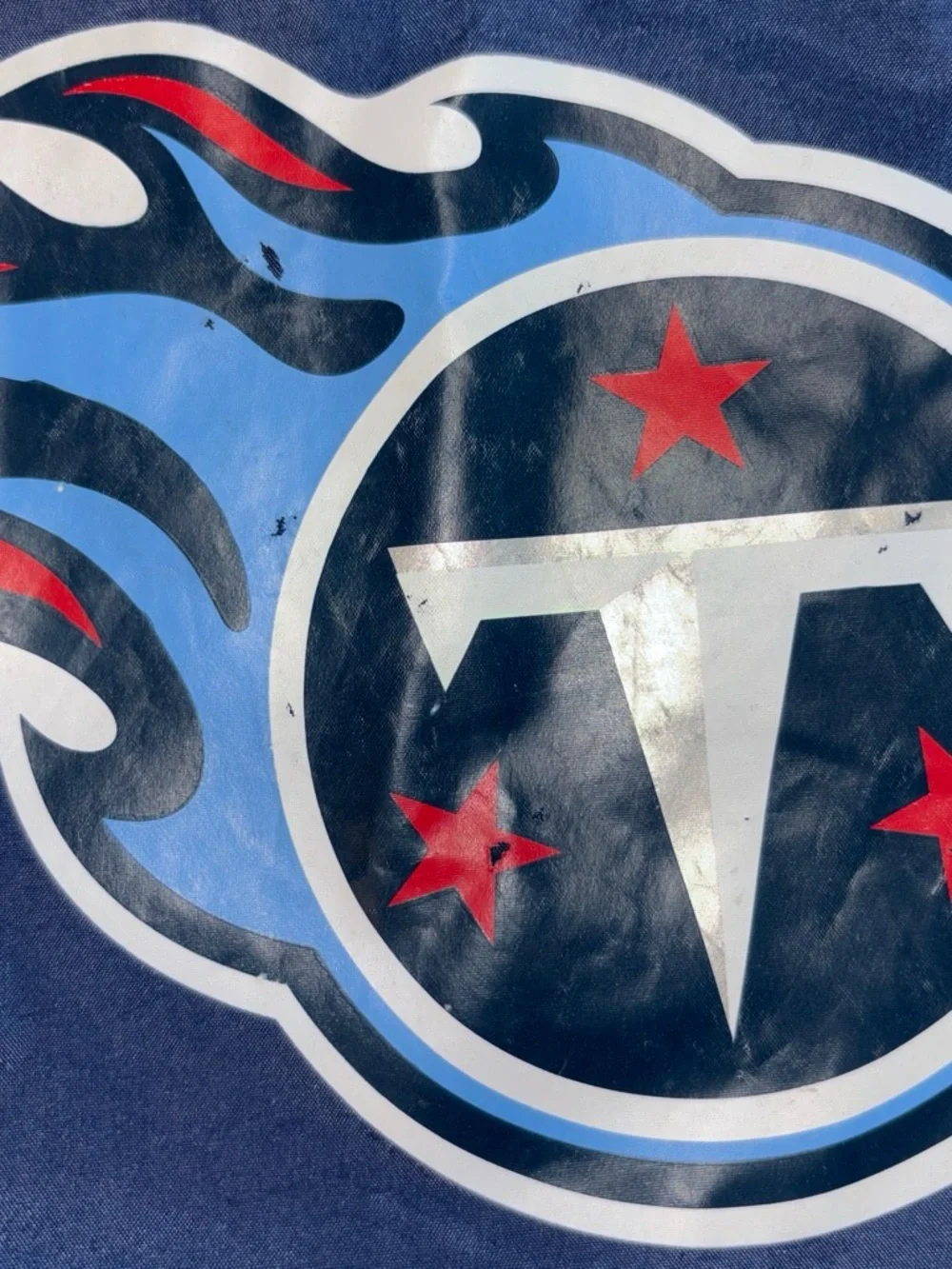 2 Vintage NFL Bags Tennessee Titans Drawstring bag and a NFL Tote Bags